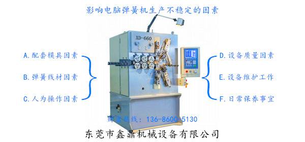 影响电脑弹簧机生产不稳定的因素