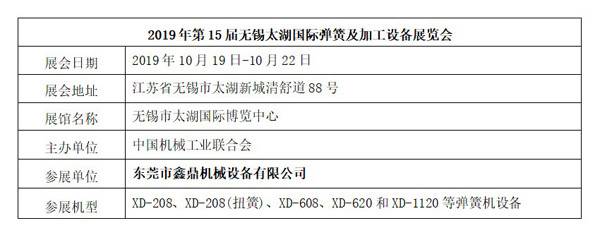 2019第15届无锡太湖国际弹簧及加工设备展览会(2)